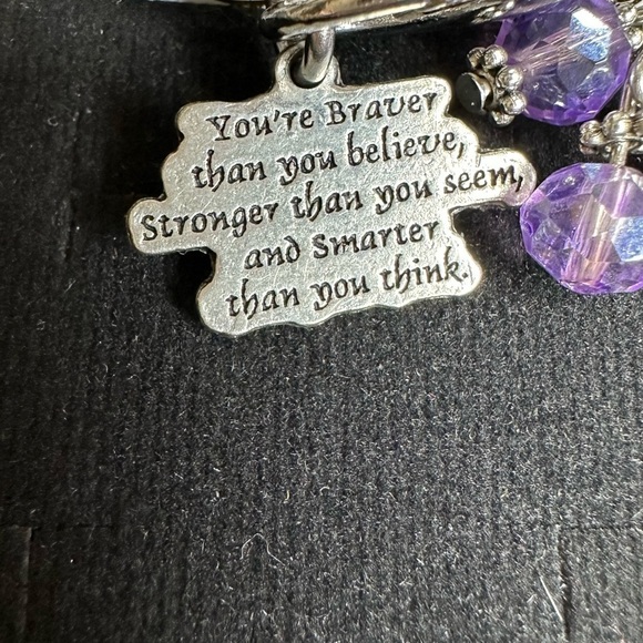 You're Braver Than You Believe Crystal Bracelet - Picture 3 of 3